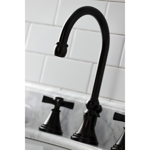 KS2985ZX Millennium Widespread Bathroom Faucet W/ Brass Pop-Up, Bronze